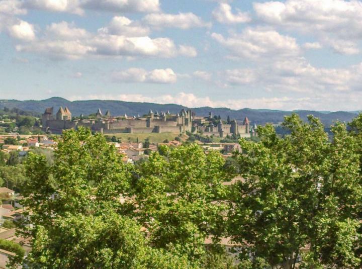 Gite Avec Vue Imprenable Sur La Cite Villa Carcassonne Bagian luar foto